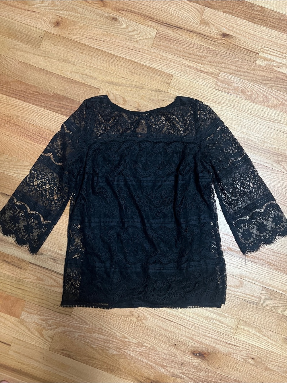 Max Studio Black Lace Blouse